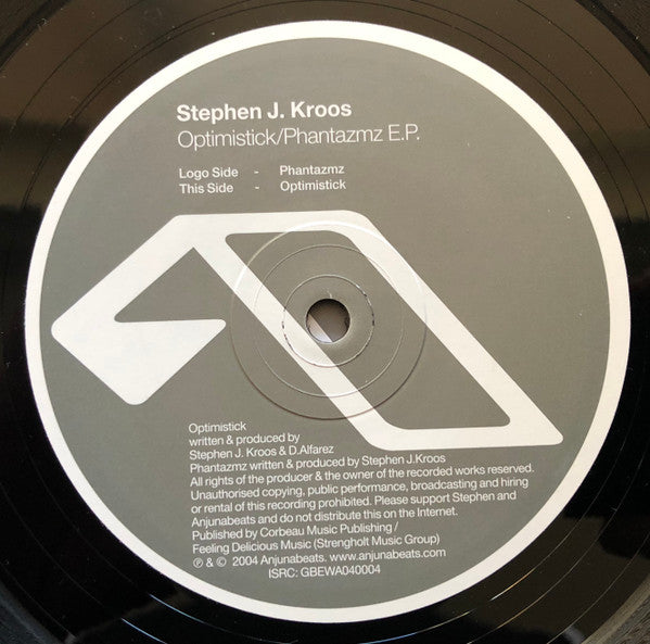 Stephen J. Kroos : Phantazmz / Optimistick E.P. (12", EP)
