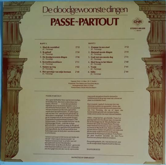 Passe-Partout : De Doodgewoonste Dingen (LP, Album, Gat)