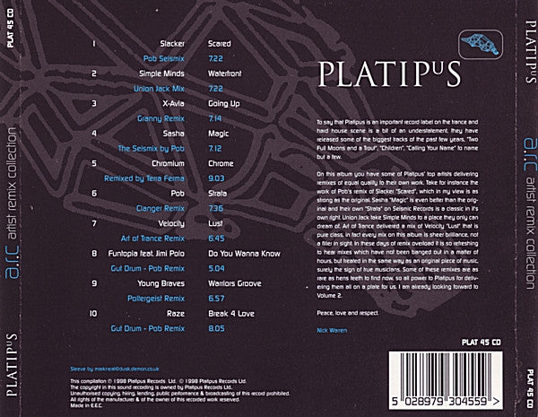 Various : A.R.C - Artist Remix Collection (One) (CD, Comp)