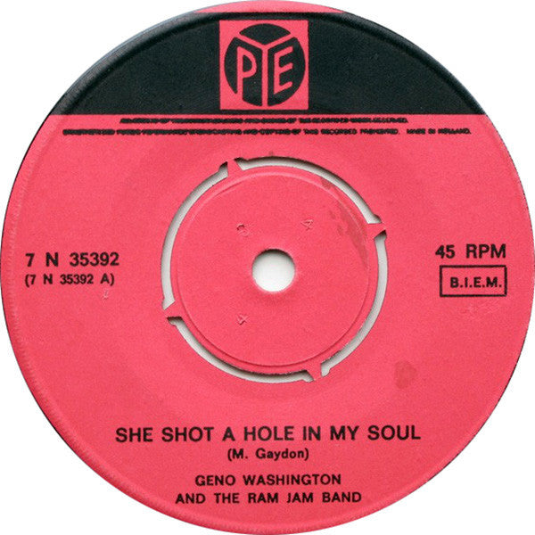 Geno Washington & The Ram Jam Band : She Shot A Hole In My Soul / I've Been Hurt By Love (7", Single)