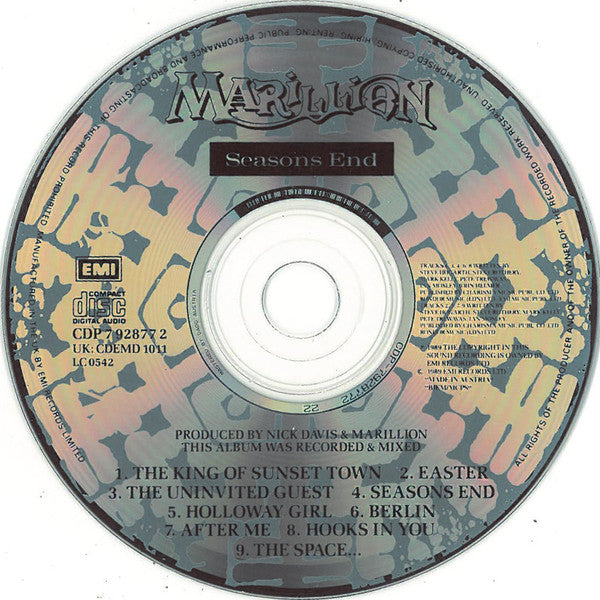 Marillion : Seasons End (CD, Album)