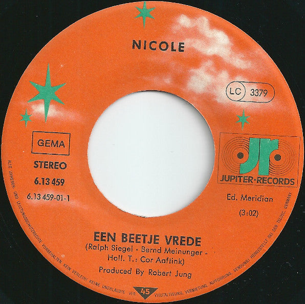 Nicole (2) : Een Beetje Vrede (7", Single)