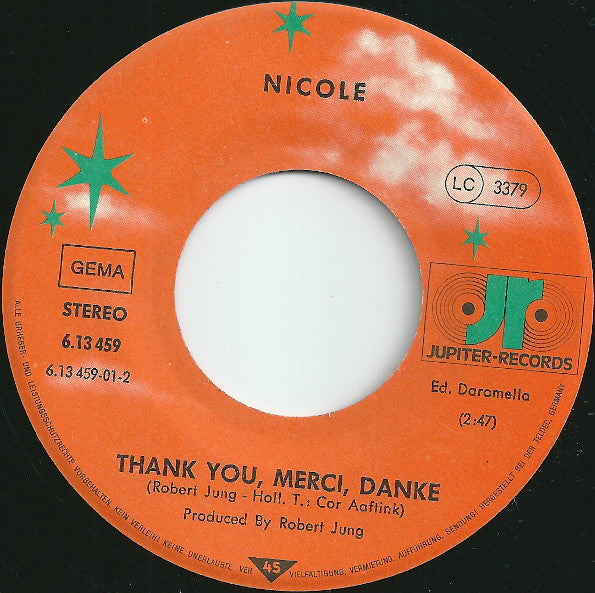 Nicole (2) : Een Beetje Vrede (7", Single)