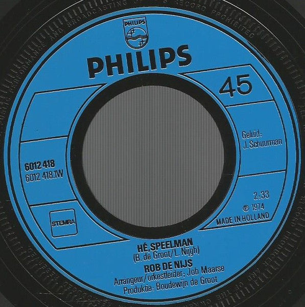 Rob De Nijs : Hé Speelman / Als Je Niet Meer Verder Kunt (7", Single)