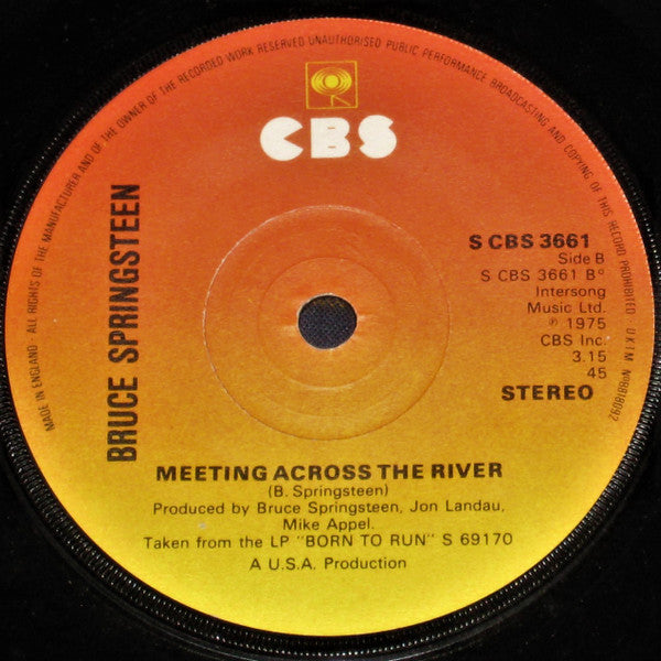 Bruce Springsteen : Born To Run (7", Single, Sol)