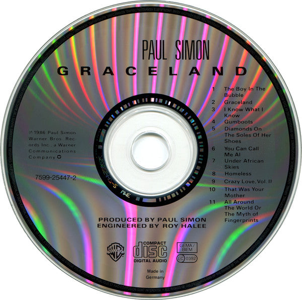 Paul Simon : Graceland (CD, Album, RE, WME)
