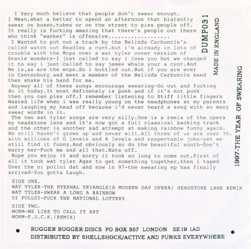 Various : It's Big, It's Tough, It's Clever, Swearing (7", EP, Comp)