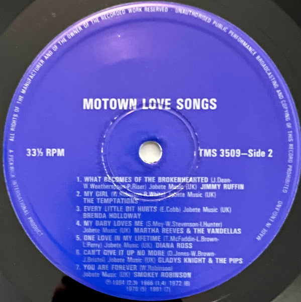 Various : Motown Love Songs (LP, Comp)