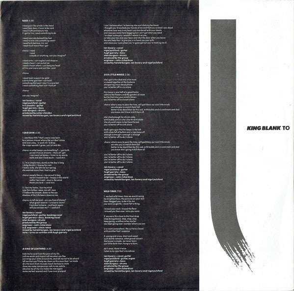 The Ian Lowery Group : King Blank To (LP)