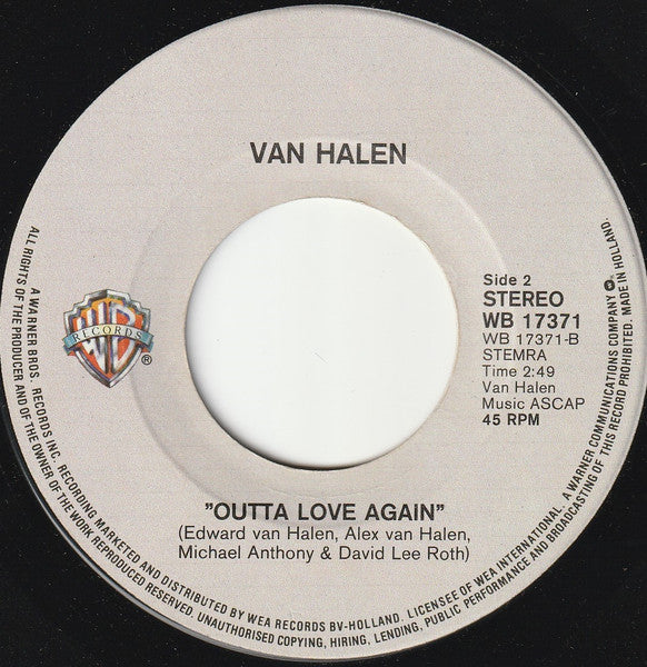 Van Halen : Dance The Night Away (7", Single)