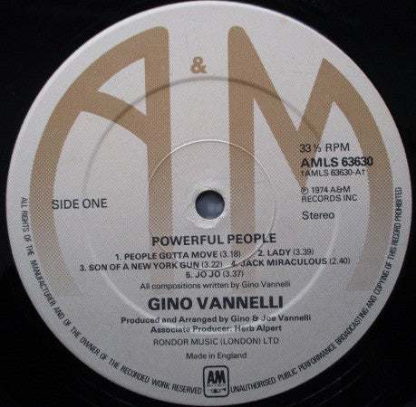 Gino Vannelli : Powerful People (LP, Album)