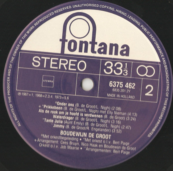 Boudewijn De Groot : Boudewijn De Groot (LP, Comp, RE)