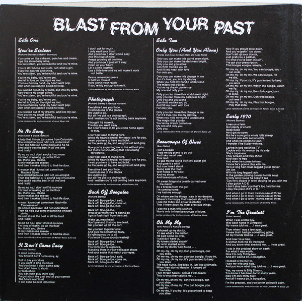 Ringo Starr : Blast From Your Past (LP, Comp)