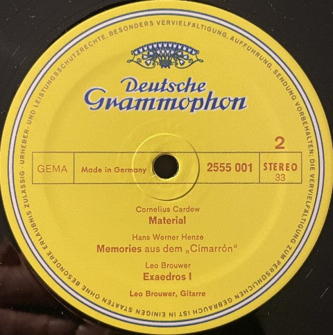 Leo Brouwer, Gaspar Sanz, Luis de Narváez, Fernando Sor, Cornelius Cardew, Hans Werner Henze : Werke Für Gitarre Solo (LP, Album)