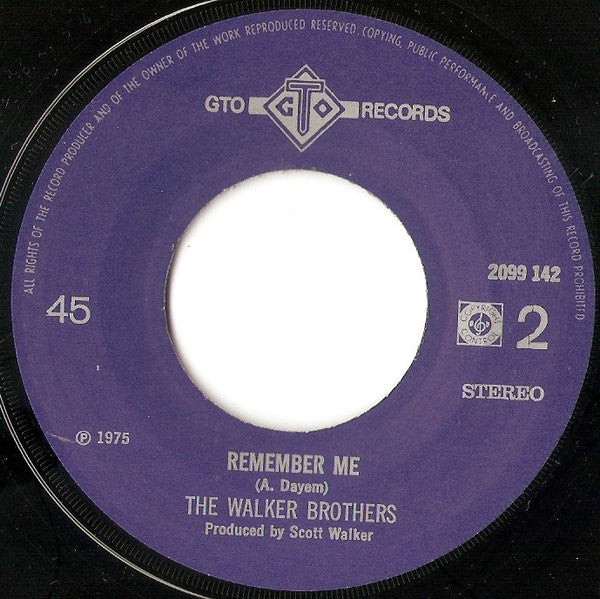 The Walker Brothers : No Regrets (7", Single)