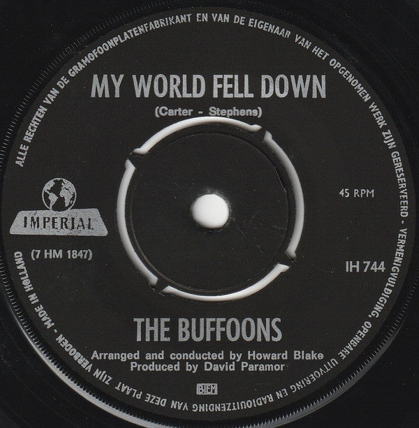 The Buffoons : My World Fell Down / Tomorrow Is Another Day (7", Single)