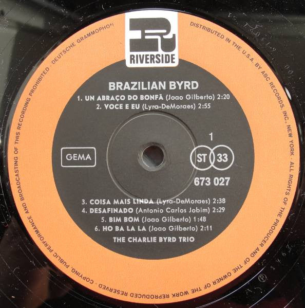 Charlie Byrd Trio : Brazilian Byrd (LP, Comp)