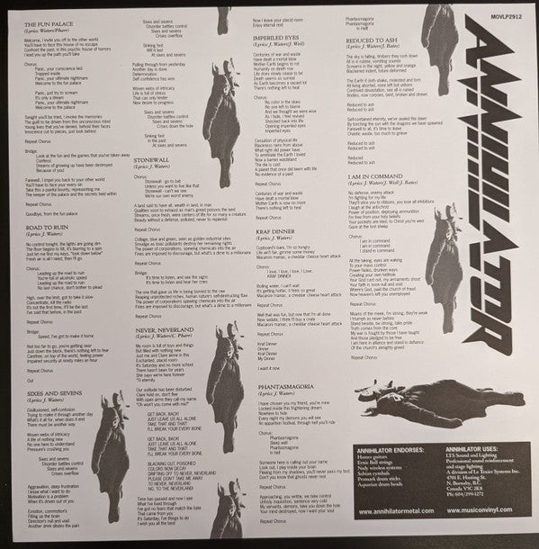Annihilator (2) : Never, Neverland (LP, Album, RE)