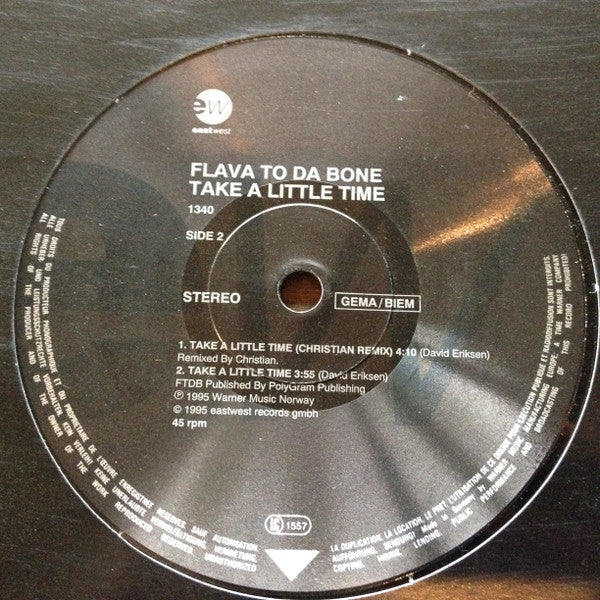 Flava To Da Bone : Take A Little Time (12")