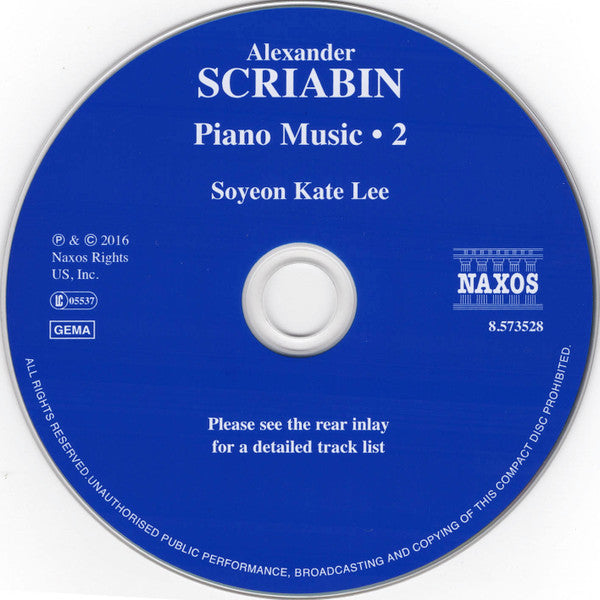 Alexander Scriabine, Soyeon Kate Lee : Piano Music • 2 (CD, Album)