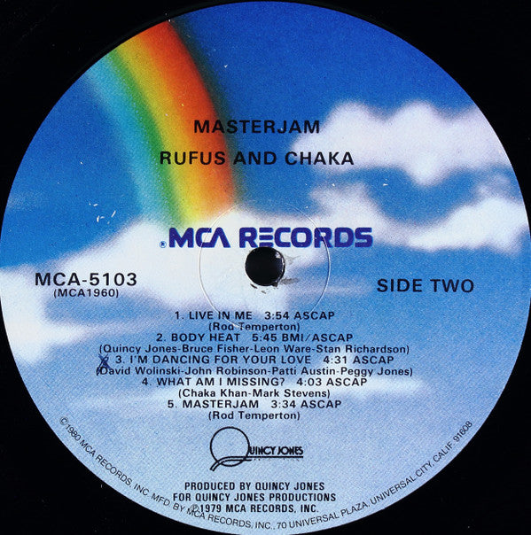 Rufus & Chaka Khan : Masterjam (LP, Album, RP, Glo)