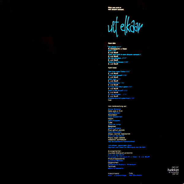 Herman van Veen, Erik van der Wurff : Uit Elkaar (LP, Album)