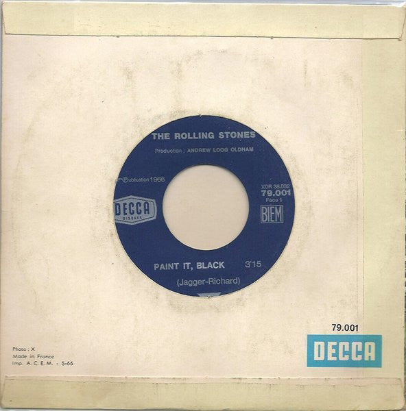 The Rolling Stones : Paint It, Black / Long Long While (7", Single)