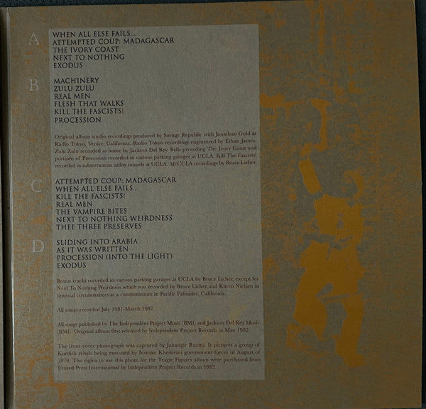 Savage Republic : Tragic Figures (2xLP, Album, Ltd, RE, RM, Red)