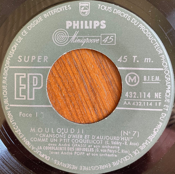 Mouloudji : 7 (7", EP, Mono, RP)