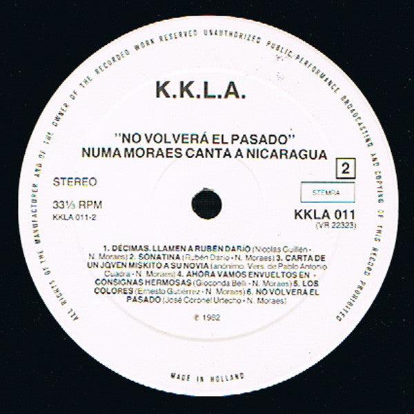 Numa Moraes* : No Volverá El Pasado (LP)
