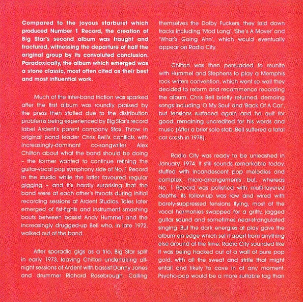 Big Star : Radio City (CD, Album, RE, RM)