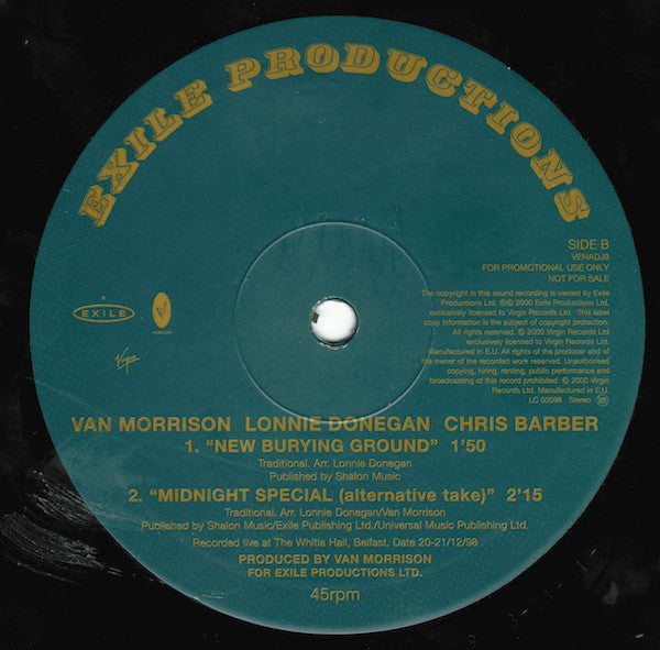 Van Morrison And Lonnie Donegan And Chris Barber : I Wanna Go Home (10", Maxi, Promo)