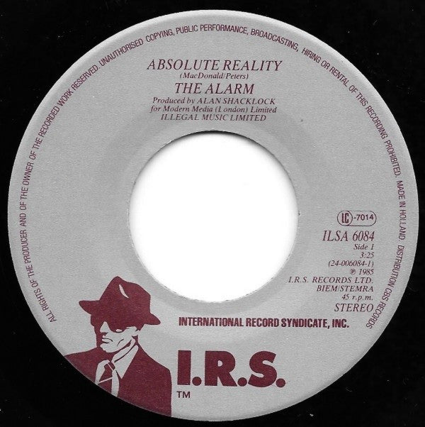 The Alarm : Absolute Reality (7", Single)