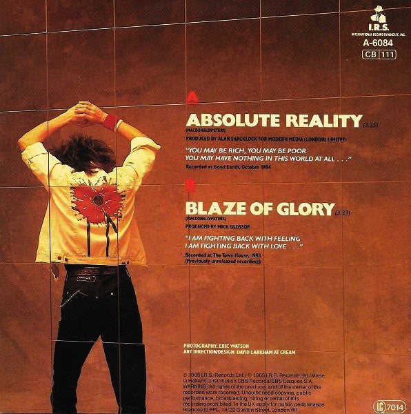 The Alarm : Absolute Reality (7", Single)