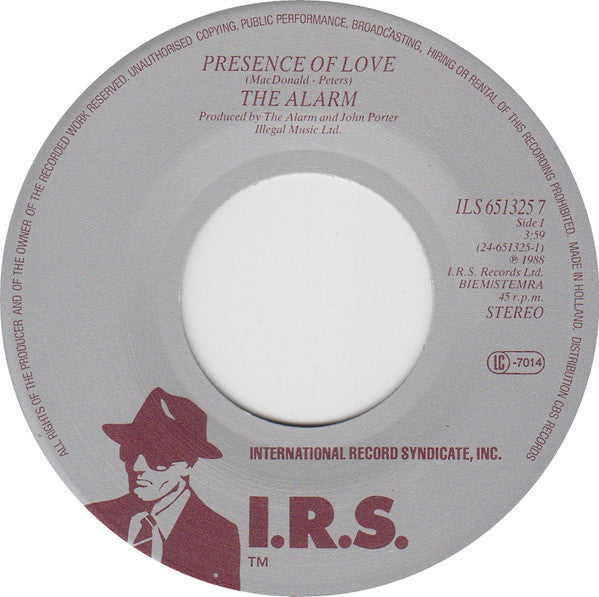 The Alarm : Presence Of Love (7", Single)
