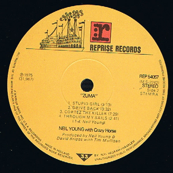 Neil Young With Crazy Horse : Zuma (LP, Album)