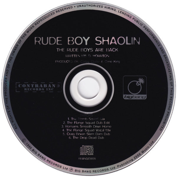 Rude Boy Shaolin : The Rude Boys Are Back (CD, Single)