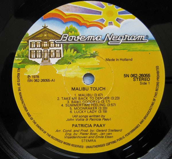 Patricia Paay : Malibu Touch (LP, Album)