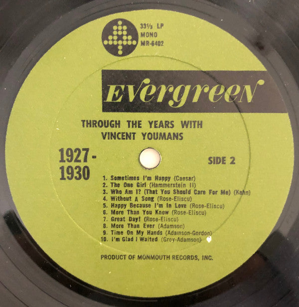 Various : Through The Years With Vincent Youmans (LP, Mono, Box)