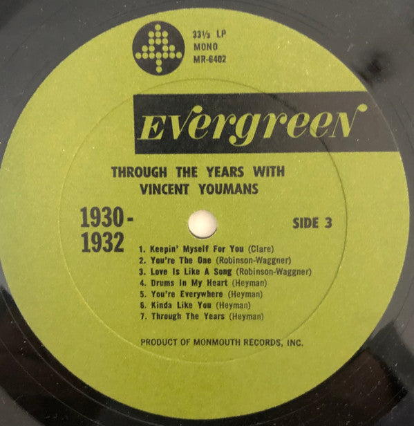 Various : Through The Years With Vincent Youmans (LP, Mono, Box)