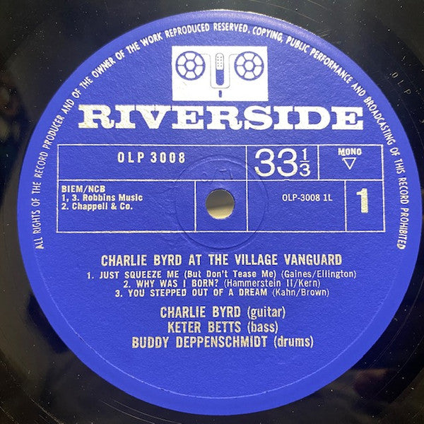 Charlie Byrd : At The Village Vanguard (LP, Album, Mono)