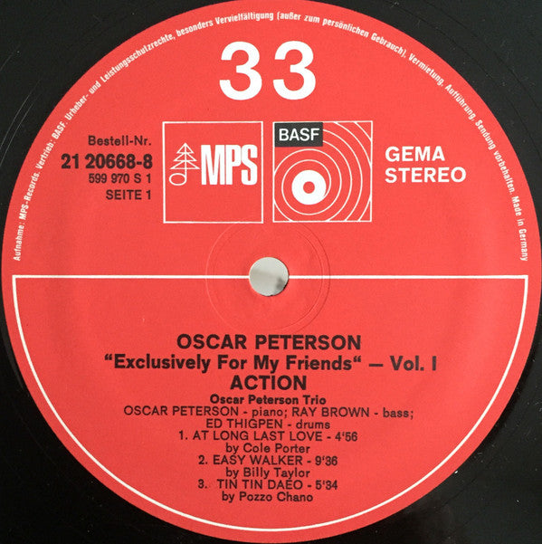 Oscar Peterson : Action (LP, Album, RE, Gat)