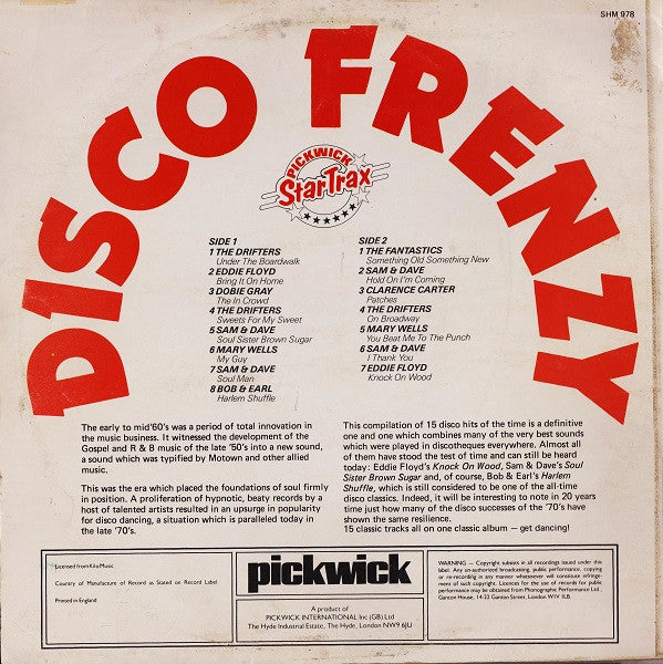 Various : Disco Frenzy - 15 Red Hot Hits (LP, Comp)