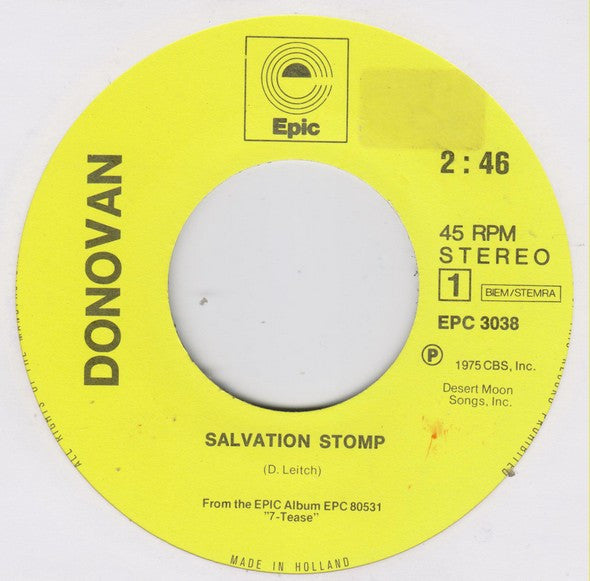 Donovan : Salvation Stomp (7", Single)