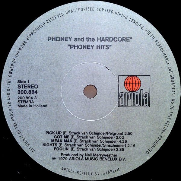 Phoney & The Hardcore : Phoney Hits (LP, Album)