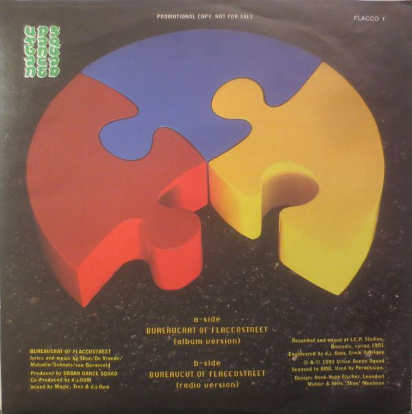Urban Dance Squad : Bureaucrat Of Flaccostreet (7", Promo)