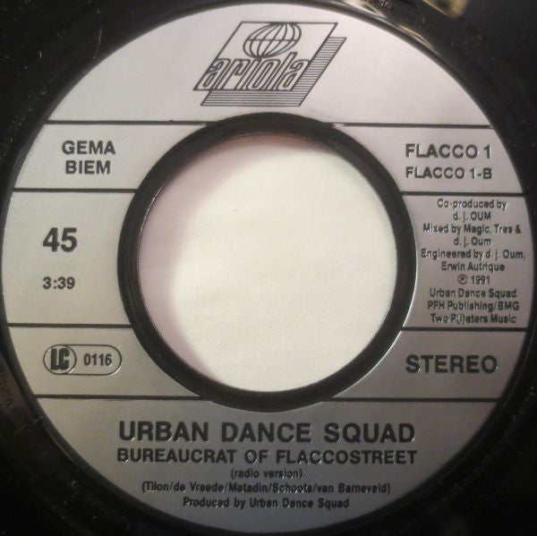 Urban Dance Squad : Bureaucrat Of Flaccostreet (7", Promo)