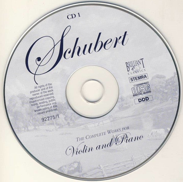 Franz Schubert : The Complete Works For Violin And Piano (2xCD, Album, RE)