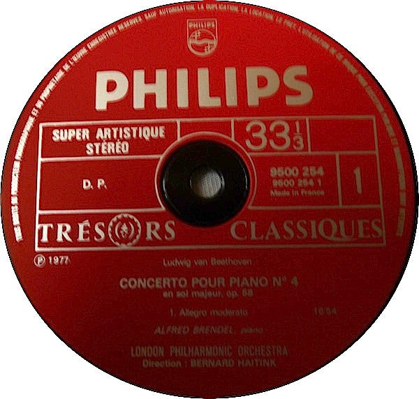 Ludwig van Beethoven - Alfred Brendel, London Philharmonic Orchestra, Bernard Haitink : Concerto Pour Piano N°4 (LP)