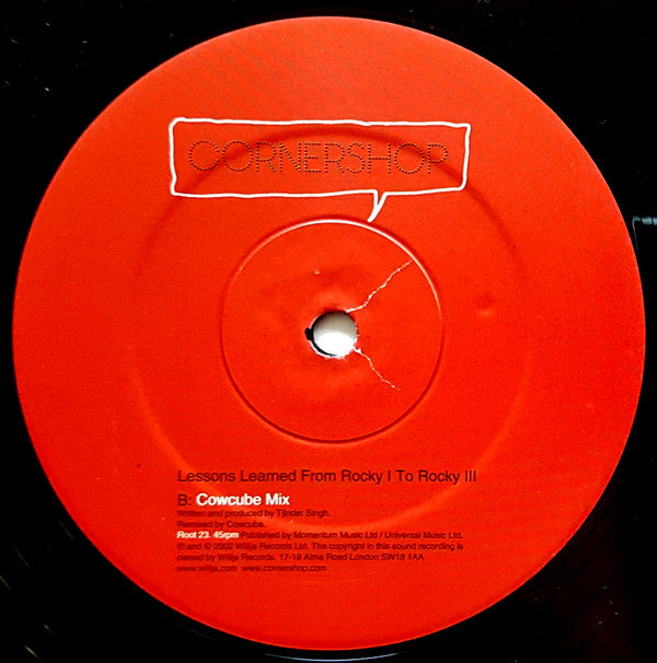 Cornershop : Lessons Learned From Rocky I To Rocky III (12", Single)